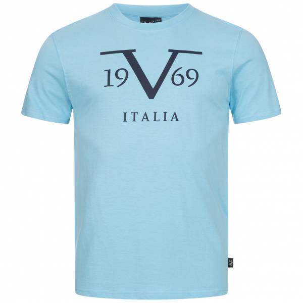 19V69 Versace 1969 Big Logo Stampato Herren T-Shirt VI20SS0011B hellblau