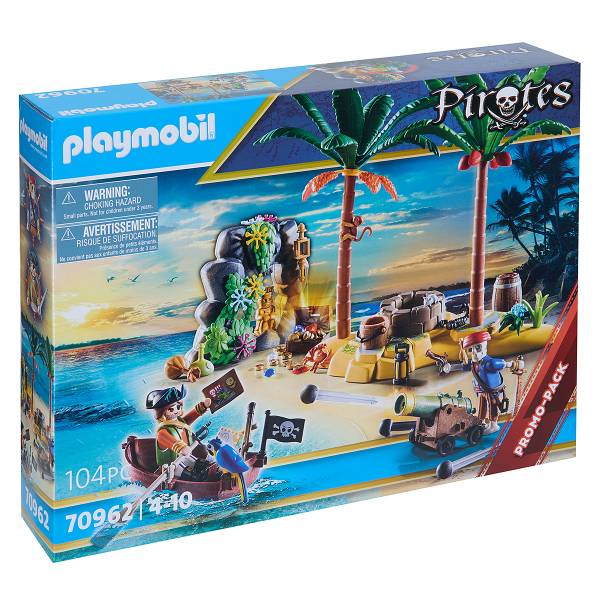 Image of PLAYMOBIL® Isola del tesoro dei pirati con scheletro 70962