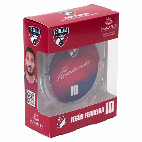 FC Dallas Jesus Ferreira #10 Pallone da calcio Oggetto da collezione 14 cm 850056417372