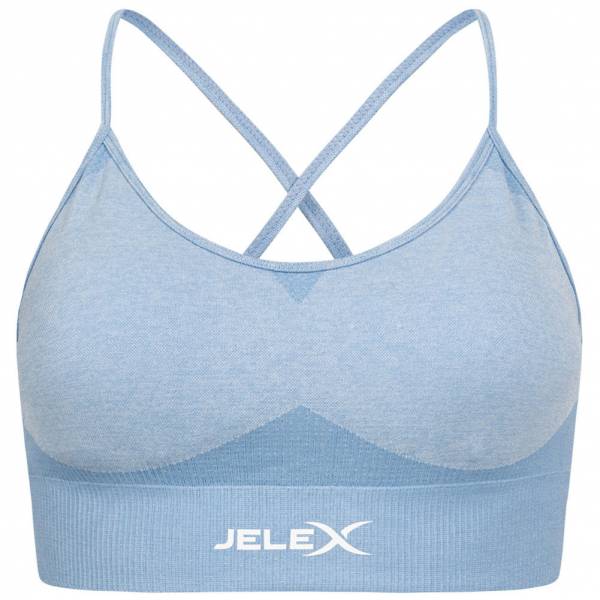 JELEX Angelina Mujer Sujetador deportivo de fitness azul JELEX