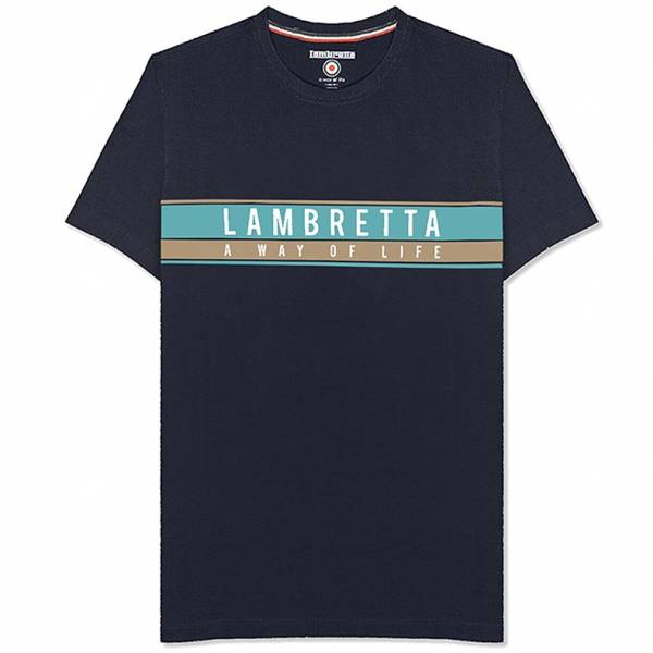 Lambretta Chest Stripe Hommes T-shirt SS0157-NVY