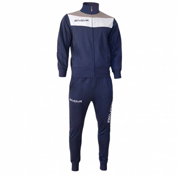 Givova Tuta Campo Completo sportivo blu scuro / grigio