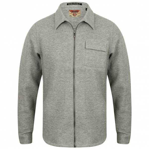 Tokyo Laundry Rockfield Full Zip Collar Herren Zipper 1E9763 Light Grey