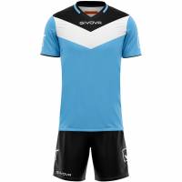 Givova Kit Campo Set Shirt + Short lichtblauw / zwart