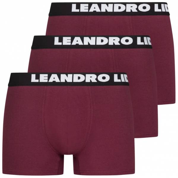 LEANDRO LIDO &quot;Ravello&quot; Uomo Boxer Set da 3 rosso