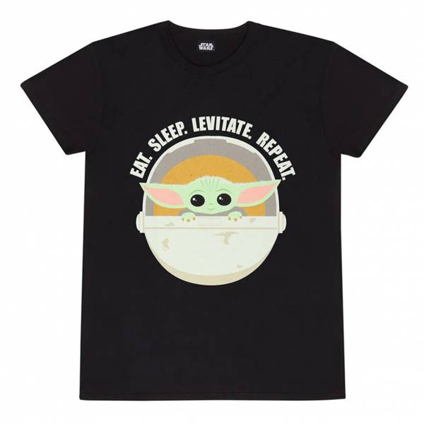 Star Wars: The Mandalorian Eat Sleep Levitate Men T-shirt MAN00845TSB
