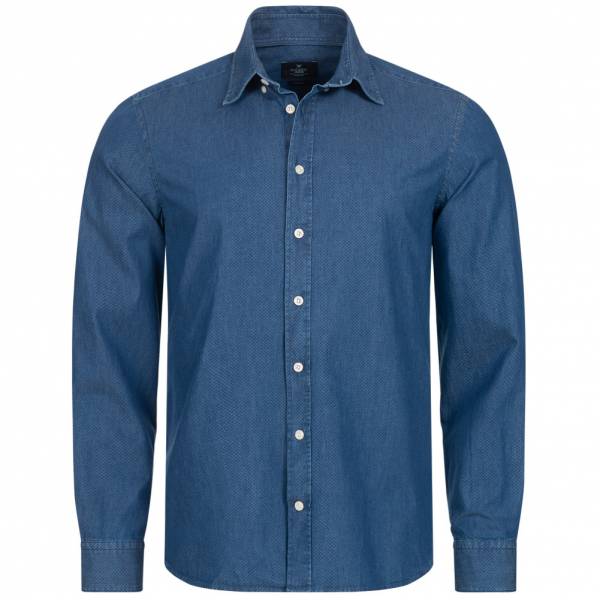 Hackett London Printed Indigo Herren Freizeit Hemd HM307396-000