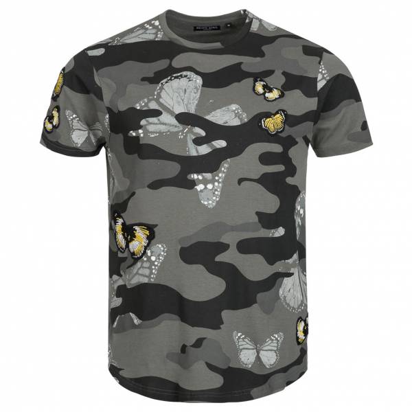 BRAVE SOUL Canopus Herren Camo Crew Neck T-Shirt MTS-149CANOPUSB Black