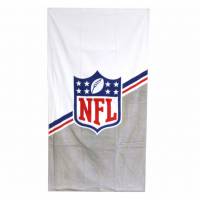 NFL strandlaken Superbowl Velour Handdoek 80 x 150 cm wit/grijs 1133-9007124