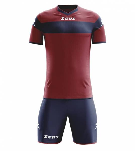 Zeus Kit Apollo Set da calcio + Shorts 2 pezzi blu/granata