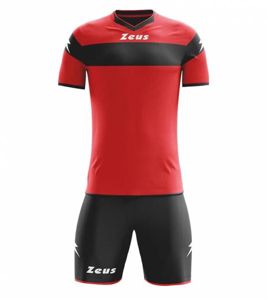 Zeus Kit Apollo Set da calcio + Shorts 2 pezzi rosso/nero