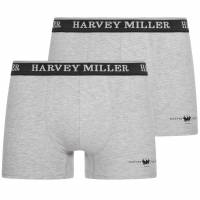 Harvey Miller Polo Club Herren Boxershorts 2er Pack HRM4394 Grey Melange