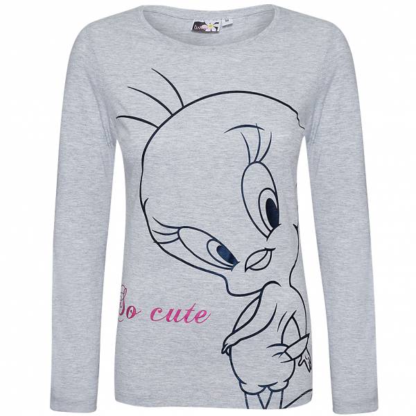Tweety Warner Bros. Femmes Haut à manches longues E12F6096.I06.F-gris clair