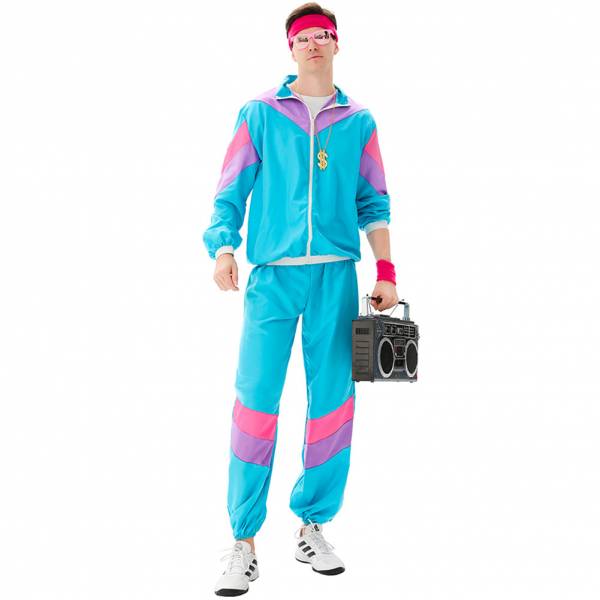 MAASKANTJE &quot;Rikkard&quot; Retro 90er Jahre Trainingsanzug Kostüm türkis
