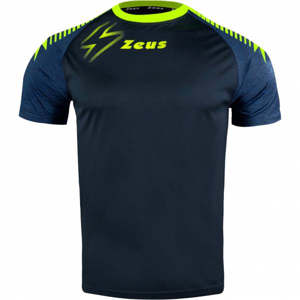 Zeus Fast Hombre Camiseta de entrenamiento azul oscuro amarillo