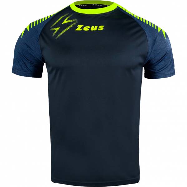 Zeus Fast Hommes Maillot d'entraînement bleu foncé jaune