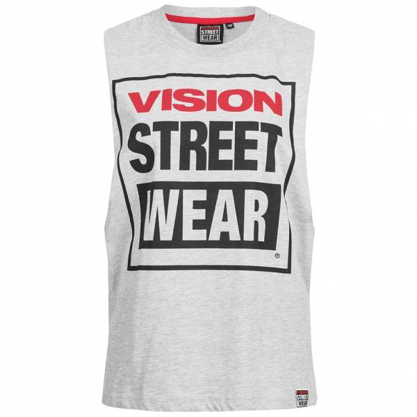Vision Street Wear Damen Fitness Crew Neck Tank Top Shirt CL3101 grey marl