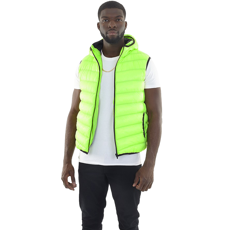 mens quilted vest green