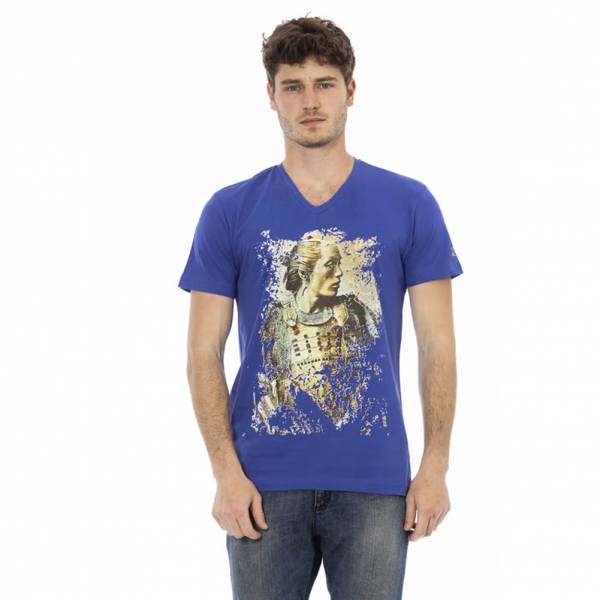 TRUSSARDI Action Men Conqueror V-neck T-shirt Blue 2AT108006