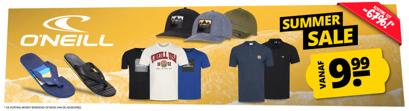 O'NEILL summer sale vanaf 9,99 €