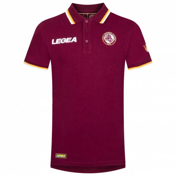 AS Livorno Calcio Legea Hommes Polo à manches courtes rouge foncé