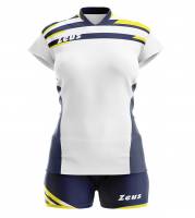 Zeus Kit Itaca Damen Trikot + Shorts 2-tlg. Donn bianco/blu