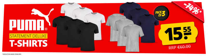 PUMA Statement Tees pack of 3 only 15,55 €