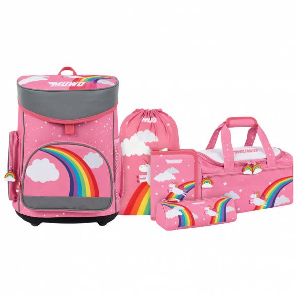 MUWO "Lil Unicorn" Kinderen Schooltas Set 5 st.