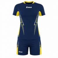 Zeus Kit Volley Tuono Damen Trikot + Shorts blu/giallo