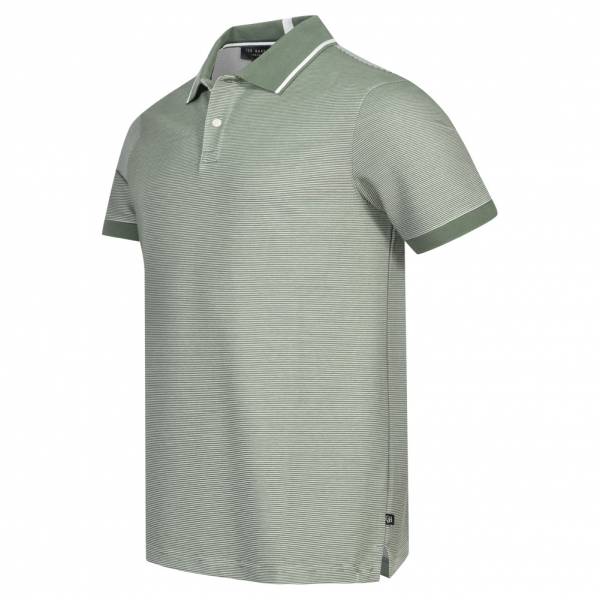 TED BAKER Ellerby Stripe Men Polo Shirt 259373-MID-GREEN