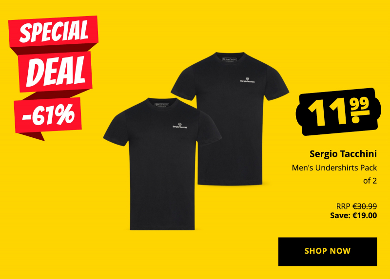 Sergio Tacchini Men's Undershirts Pack of 2 only 11,99 €!