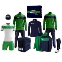 Zeus Apollo Voetbaltenue Teamkleding box 12-delig Navy Groen