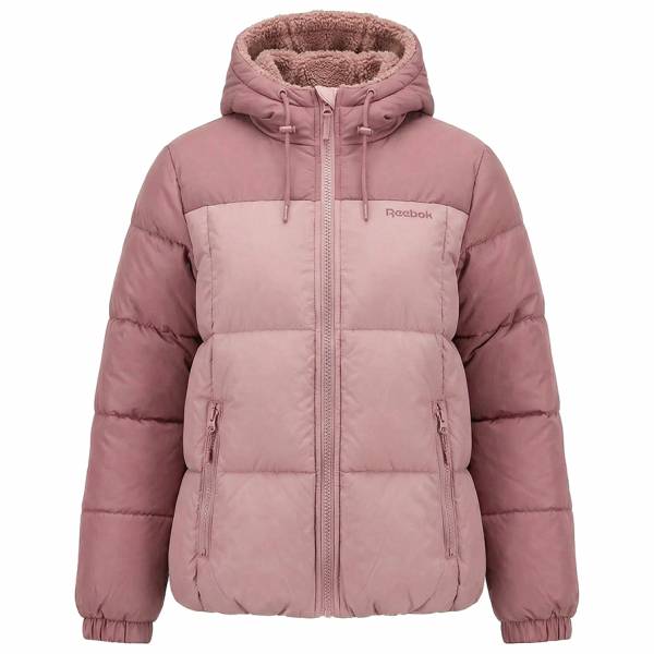 Reebok Puffer Mujer Reversible Chaquetón RBO21030-Rosa polvoriento