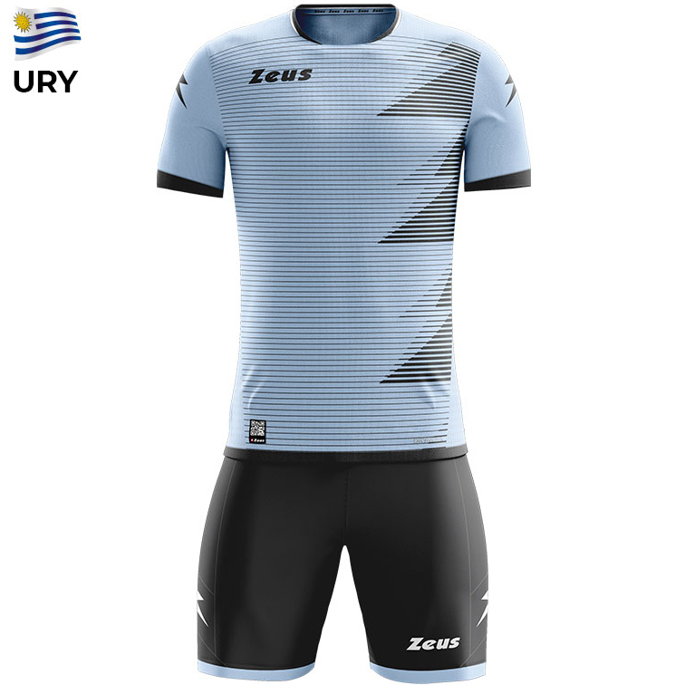 Zeus Mundial Teamwear Set Maillot avec short noir ciel | sport-outlet.fr