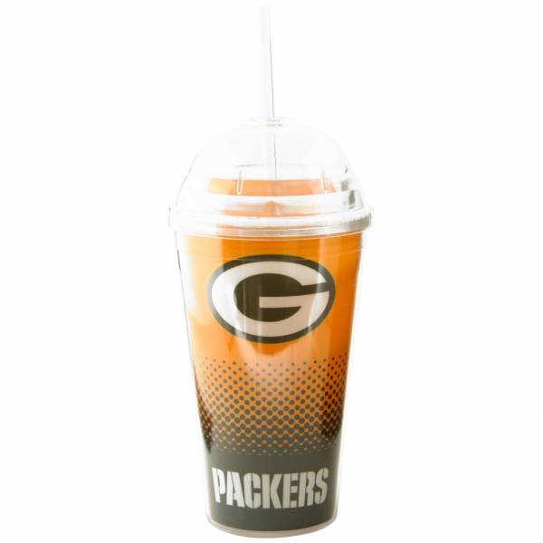 Packers de Green Bay NFL Fan Gobelet avec paille DWNFLFADETSRGP