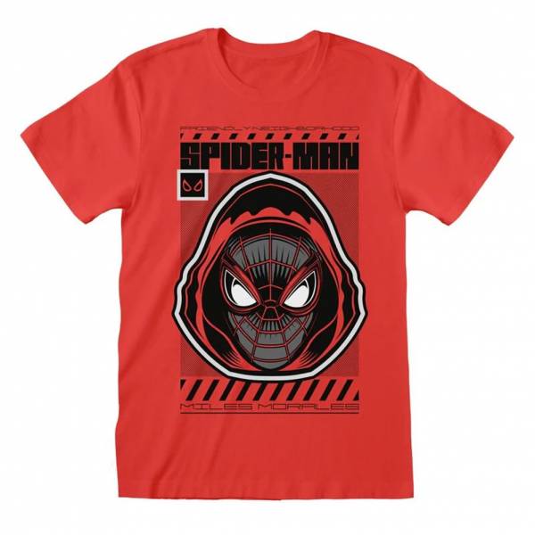 Marvel Comic Spider-Man Miles Morales Hooded Spider Men T-shirt SMM05554TSC