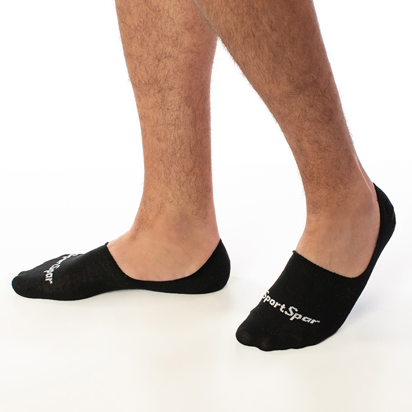SportSpar.de Sneaker Socken | 3 SportSpar Paar schwarz Füßlinge \