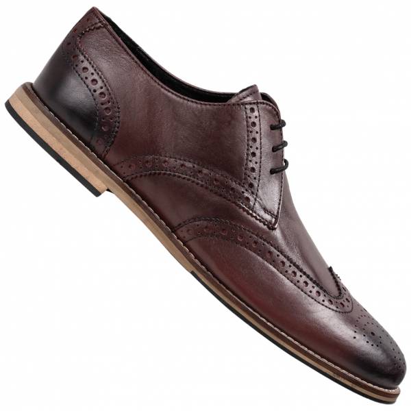 Image of Lambretta Edward Burgundy Uomo Scarpe con i lacci in pelle