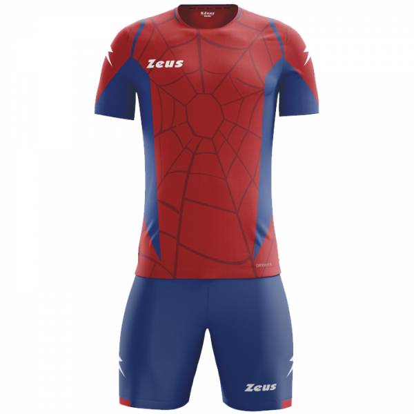 Zeus Kit Hero Football Kit with Shorts red royal blue