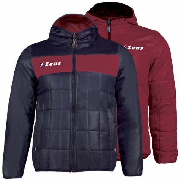 Zeus Giubbotto Apollo 2en1 Hommes Veste réversible Navy rouge foncé