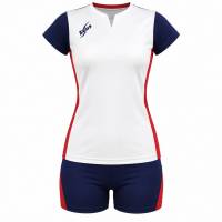 Zeus Kit Terry Femmes Maillot de sport + Short bianco/bleu