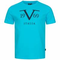 19V69 Versace 1969 Big Logo Stampato Herren T-Shirt VI20SS0011B türkis