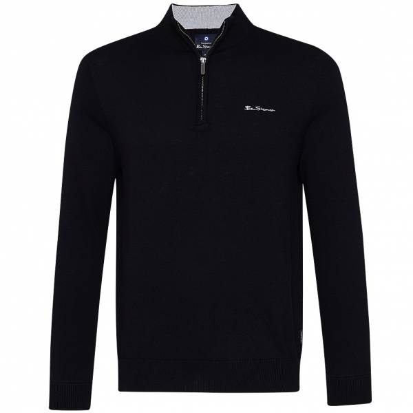 Ben Sherman Funnel Neck 1/4 Zip Heren Sweatshirt 0072165-ZWART