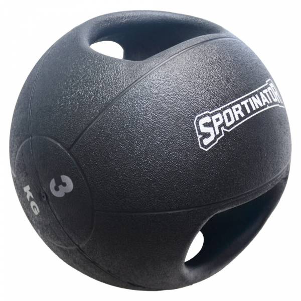 SPORTINATOR Premium Medizinball mit Griffe 3kg