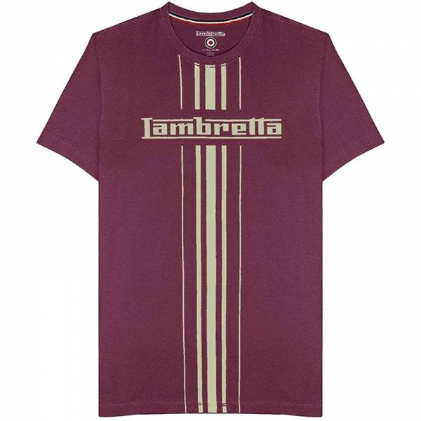 Lambretta Logo Stripe Mężczyźni T-shirt SS5266-GRAPE