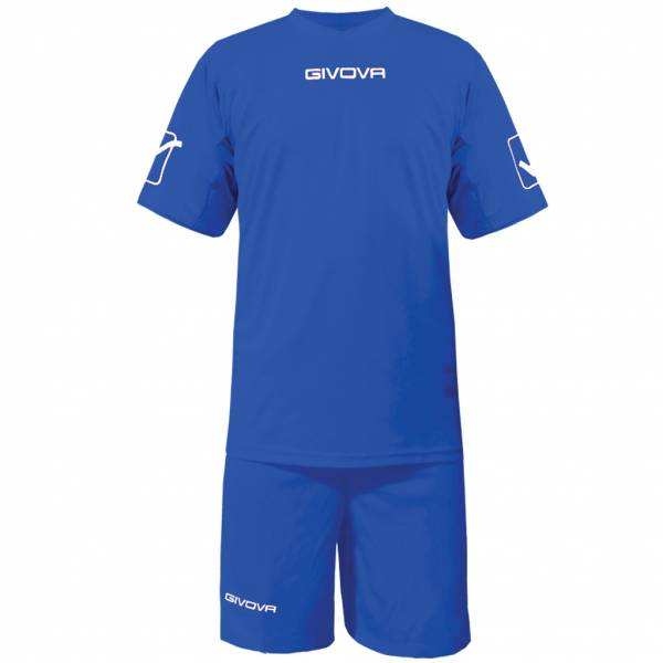 Givova Fußball Set Trikot mit Short Kit Givova blau