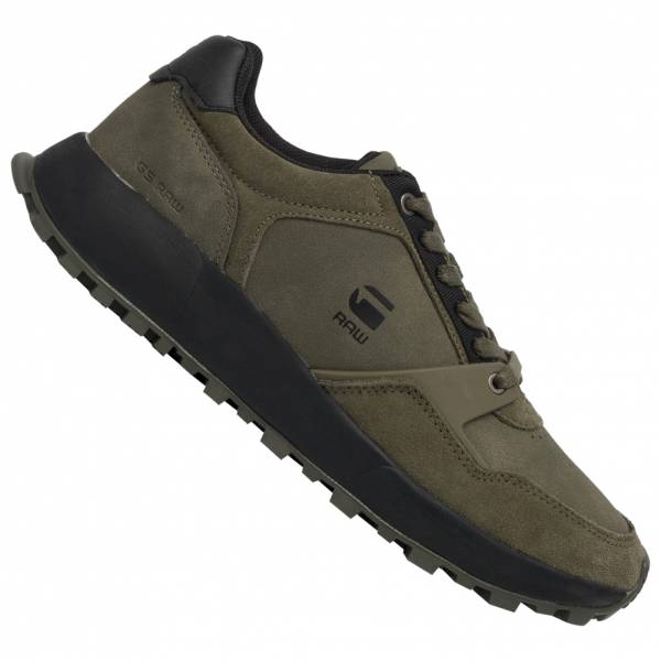 G-STAR RAW THEQ RUN Cos Herren Nubukleder Sneaker 2242 004525 OLV-BLK