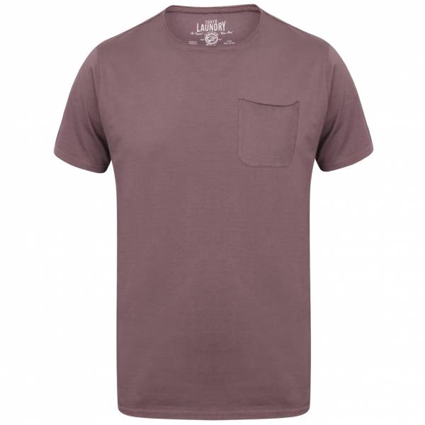 Tokyo Laundry Zac Crew Neck Pocket Herren T-Shirt 1C10666A Black Plum