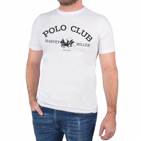 Harvey Miller Polo Club Fashion Mężczyźni T-shirt HRM4490 Biały