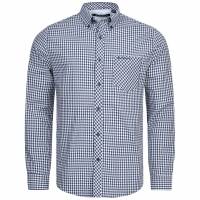 BEN SHERMAN Oxford Men Long-sleeved Shirt 0076260-BARELY BLACK 